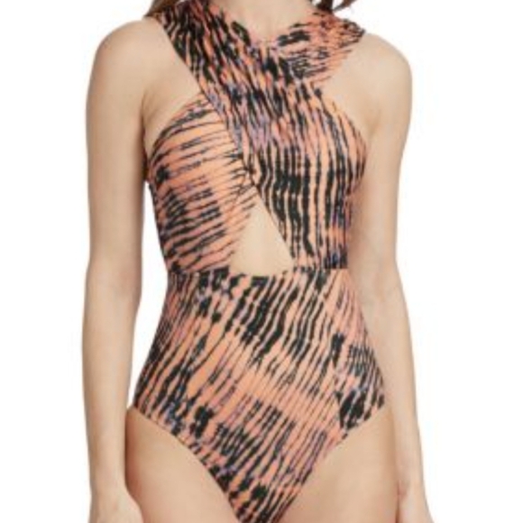 Ulla Johnson The Keiran Maillot One Piece Cutout Fig Swimsuit XL Beach Vacation - Picture 1 of 8